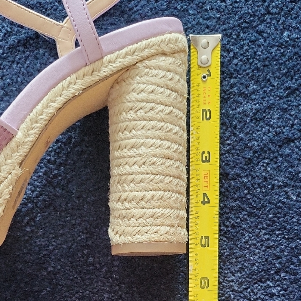 Coach Pink Signature Canvas Strappy Sandals - Picture 8 of 9